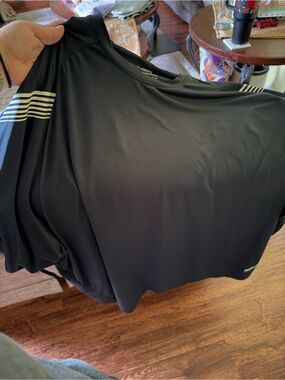 Men’s Black Active Tee with Reflective Stripes